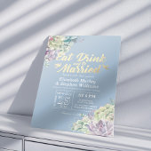 Elegant EAT-Drink en huwelijkshuwelijk Kaart