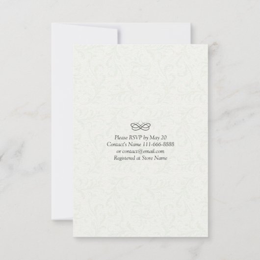 Elegant EAT-Drink en huwelijkshuwelijk Kaart (Achterkant)