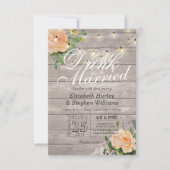 Elegant EAT-Drink en huwelijkshuwelijk Kaart (Voorkant)