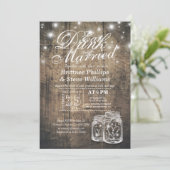 Elegant EAT-Drink en huwelijkshuwelijk Kaart (Staand voorkant)