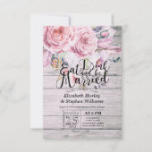 Elegant EAT-Drink en huwelijkshuwelijk Kaart (Voorkant)