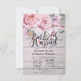 Elegant EAT-Drink en huwelijkshuwelijk Kaart