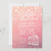 Elegant EAT-Drink en huwelijkshuwelijk Kaart (Voorkant)