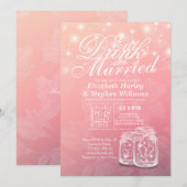 Elegant EAT-Drink en huwelijkshuwelijk Kaart (Voorkant / Achterkant)