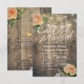 Elegant EAT-Drink en huwelijkshuwelijk Kaart (Voorkant / Achterkant)