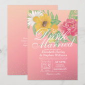 Elegant EAT-Drink en huwelijkshuwelijk Kaart (Voorkant / Achterkant)