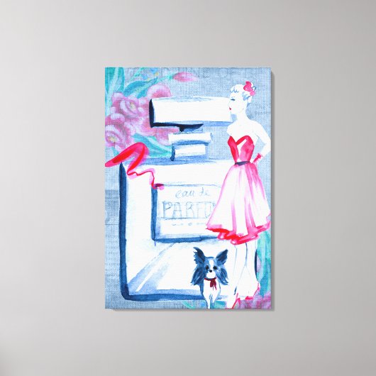  Elegant Eau de Parfum Dames Boudoir Canvas Afdruk (Voorkant)