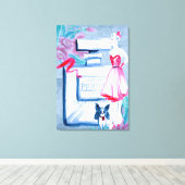  Elegant Eau de Parfum Dames Boudoir Canvas Afdruk (Insitu (Houten vloer))