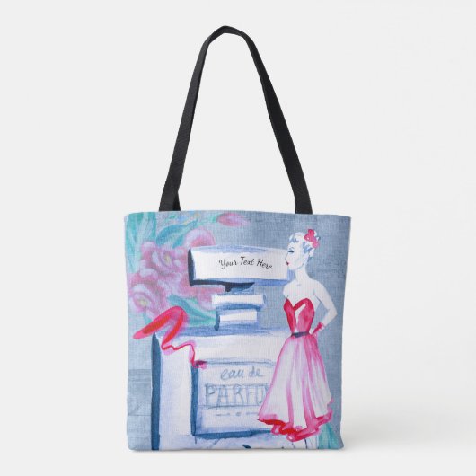 Elegant Eau de Parfum Dames Boudoir Tote Bag (Achterkant)