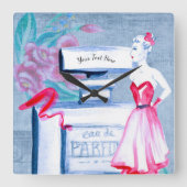  Elegant Eau de Parfum Dames Boudoir Vierkante Klok (Voorkant)