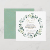 Elegant Ecalyptus Floral Bridal Shower Kaart (Voorkant / Achterkant)
