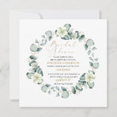 Elegant Ecalyptus Floral Bridal Shower Kaart (Voorkant)