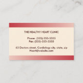 Elegant ECG golf cardioloog visitekaartje (Achterkant)