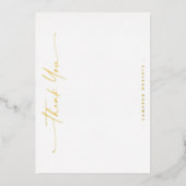 Elegant echt goud of zilver folie bedankt je kaart (Voorkant)