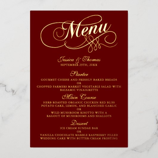 Elegant Echte Folie Gedrukte de Kaarten van het Me (Voorkant)