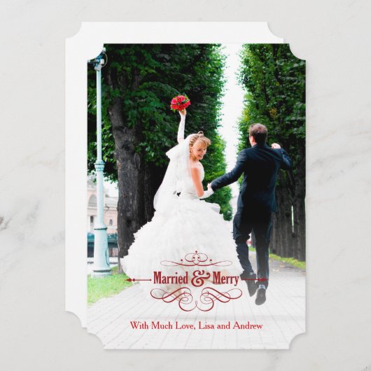 Elegant-echtgenote en -feestkaart Feestdagenkaart (Voorkant / Achterkant)