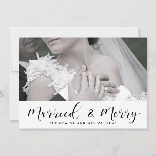 Elegant echtgenote en pretparen kerstkaart (Voorkant)