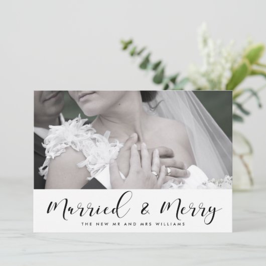 Elegant echtgenote en pretparen kerstkaart (Staand voorkant)