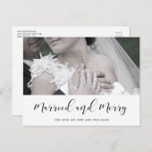 Elegant echtgenote en vrolijk kerstfeest briefkaart (Voorkant / Achterkant)