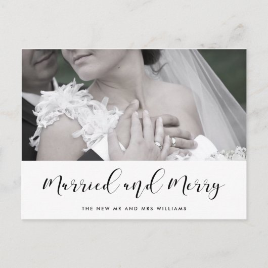 Elegant echtgenote en vrolijk kerstfeest briefkaart (Voorkant)