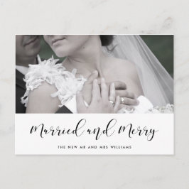 Elegant echtgenote en vrolijk kerstfeest briefkaart