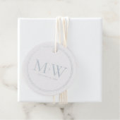 Elegant echtpaar Monogram bruiloft Bedankjes Labels (Met doos)