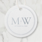 Elegant echtpaar Monogram bruiloft Bedankjes Labels (Voorkant)