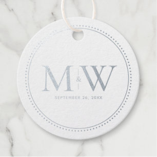 Elegant echtpaar Monogram bruiloft Bedankjes Labels