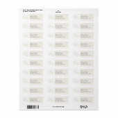 Elegant Ecru LOVE Return Address Labels (Full Sheet)