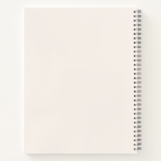 Elegant Ecru Sage Green Flowers Herbs Spiral Notitieboek (Achterkant)