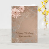 Elegant Ecru Tan Floral Grandmoeder Birthday Kaart (Gele Bloem)