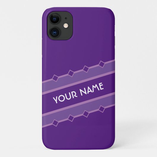 Elegant edelachtbare violetband met jouw naam Case-Mate iPhone case (Achterkant)