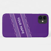 Elegant edelachtbare violetband met jouw naam Case-Mate iPhone case (Achterkant (horizontaal))