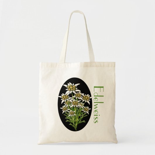 Elegant Edelweiss Floral Custom Canvas tas (Voorkant)