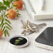 Elegant Edelweiss Flowers Sleutelhanger (Zijkant)