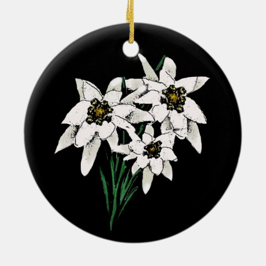 Elegant Edelweiss ornament (Achterkant)