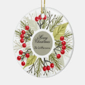 Elegant Editable Christmas/Holiday Keramisch Ornament (Links)