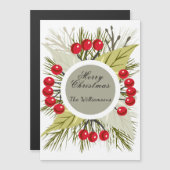 Elegant Editable Christmas/Holiday Magnetic Card (Voorkant / Achterkant)