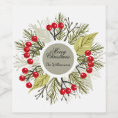 Elegant Editable Christmas Sticker (Enkel label)