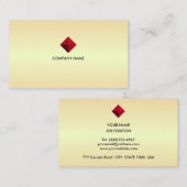 Elegant Editable Diamond Logo op Golden Shades Visitekaartje (Voorkant / Achterkant)
