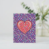 Elegant Editibale Simple Heart Design Briefkaart (Staand voorkant)