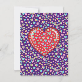 Elegant Editibale Simple Heart Design Briefkaart