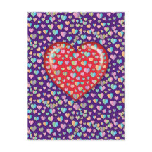 Elegant Editibale Simple Heart Design Briefkaart