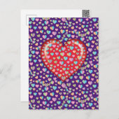Elegant Editibale Simple Heart Design Briefkaart (Voorkant / Achterkant)