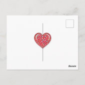 Elegant Editibale Simple Heart Design Briefkaart (Achterkant)