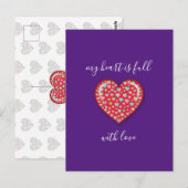 Elegant Editibale Simple Heart Design Briefkaart (Voorkant / Achterkant)