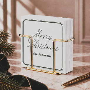 Elegant Editoriaal Prettig Kerstfeest Servet