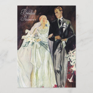 Elegant Edwardian Vrijgezellenfeest Kaart