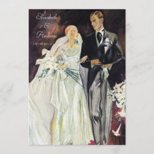 Elegant Edwardian Wedding Kaart