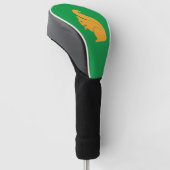 Elegant eekhoornmonogram gepersonaliseerd golfheadcover (Schuin)
